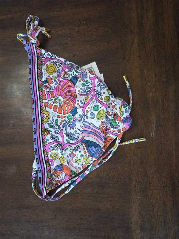 NWT Trina Turk 10 Jungle Beach Tie Side Cheeky Bikini Bottom Swim Suit 131880