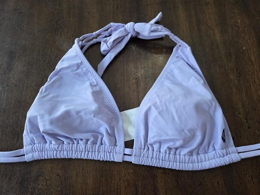 NWOT Volcom XS Lavender Purple Triangle Halter Bikini Swim Top 131884