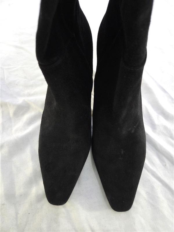NWOT Sam Edelman 8.5 Devin Knee Boots Black Real Suede Heeled 131890