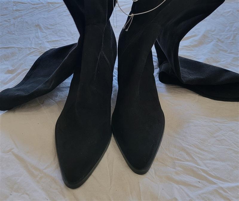 NWOT Marc Fisher 7 Cathi Pointed Toe Over the Knee Black Boot 131892