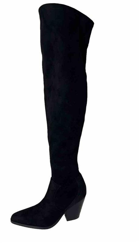 NWOT Marc Fisher 7 Cathi Pointed Toe Over the Knee Black Boot 131892