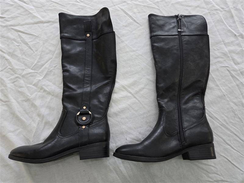 NWOT Royū 5 Stacy Stacked Heel Riding Boots Black 131894