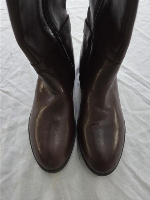 NWOT Ralph Lauren 5 Madisen Leather Equestrian Monogram Brown Boot 131896