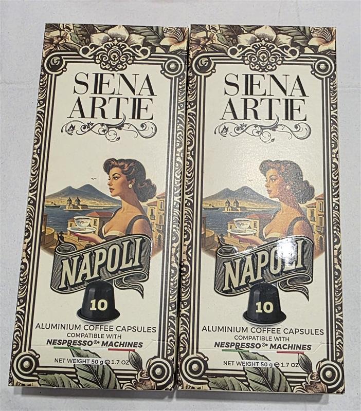 NWT 20 Siena Artie Napoli Nespresso Capsules Italian Roasted Coffee 131897