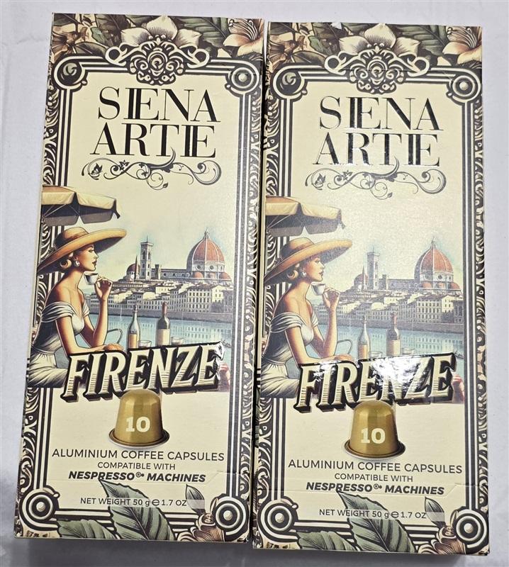 NWT 20 Siena Artie Firenze Nespresso Capsules Italian Roasted Coffee 131898
