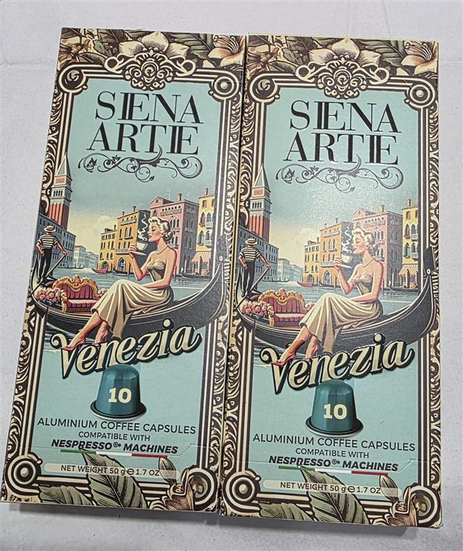 NWT 20 Siena Artie Venezia Nespresso Capsules Italian Roasted Coffee 131899