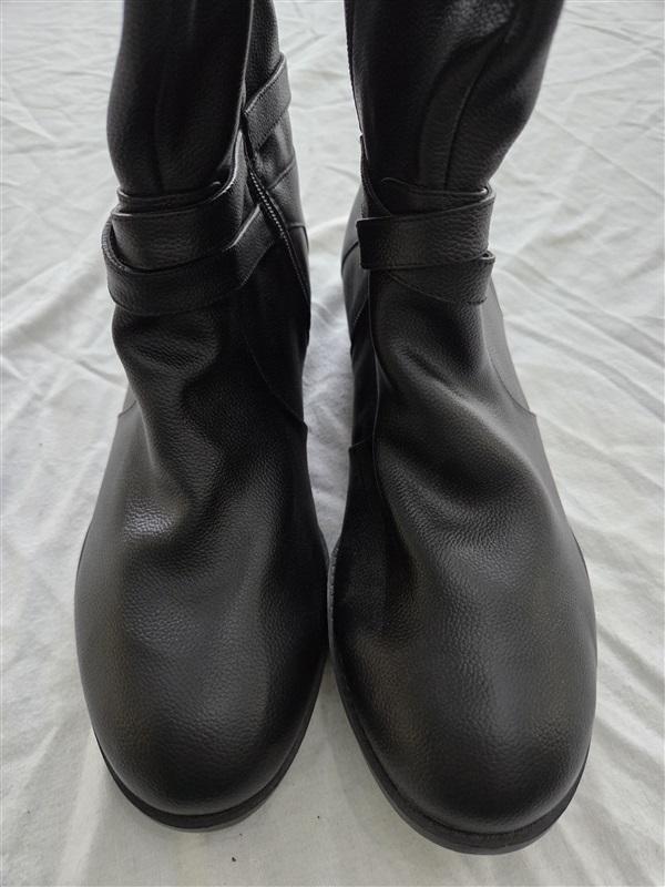 NWOT Comfort View 12 Janis Wide Calf Tall Boots Black 131901