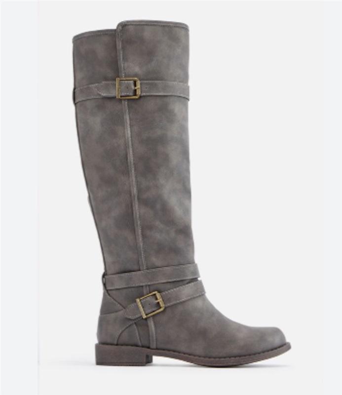 NWOT Just Fab 6.5 Ride Around Black Buckle Riding Boots 131902