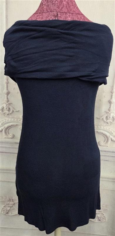 NWOT Matty M Off Shoulder Navy Blue Tunic Sleeveless Top 131904