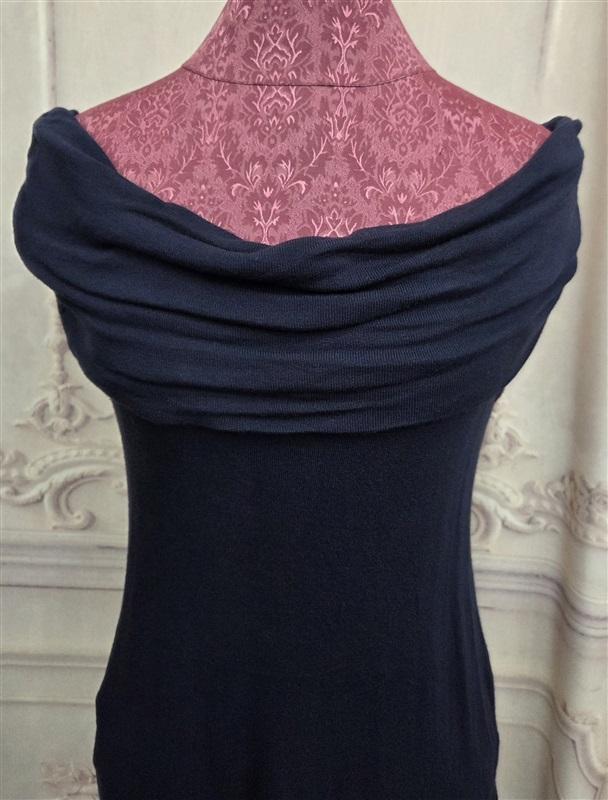 NWOT Matty M Off Shoulder Navy Blue Tunic Sleeveless Top 131904