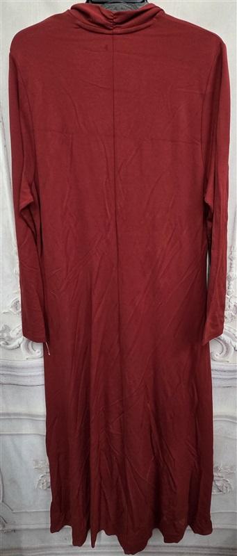 NWOT Soft Surroundings Medium Lagia V Neck Maxi Dress Red 131907