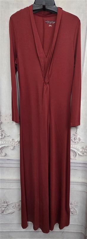NWOT Soft Surroundings Medium Lagia V Neck Maxi Dress Red 131907