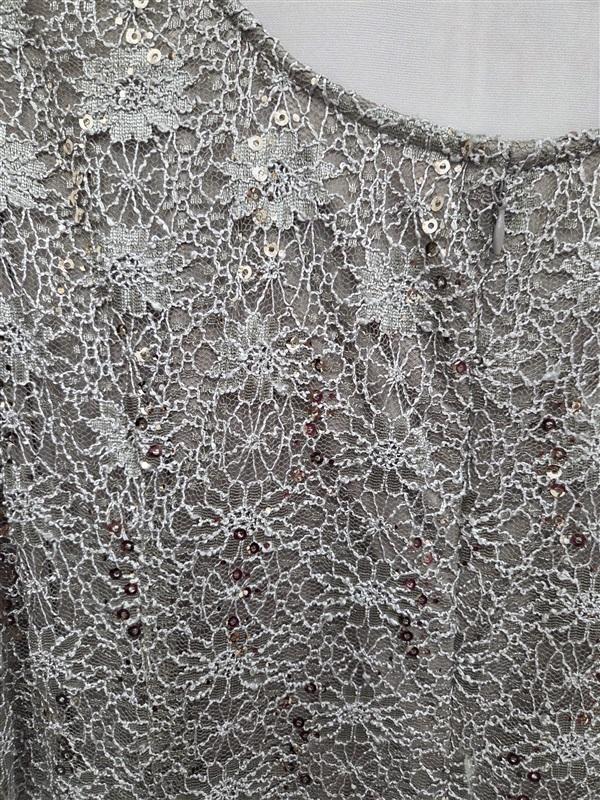 NWT R & M Richards 20W Sleeveless Lace Overlay Sequin Knit Sheath Dress 131910