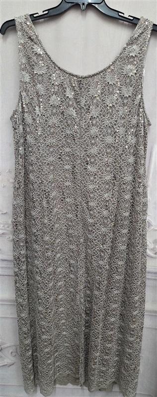 NWT R & M Richards 20W Sleeveless Lace Overlay Sequin Knit Sheath Dress 131910