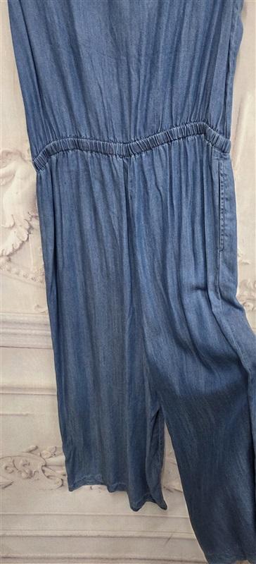 NWT Grace Element M Surplice Jumpsuit Blue Chambray Sleeveless 131914