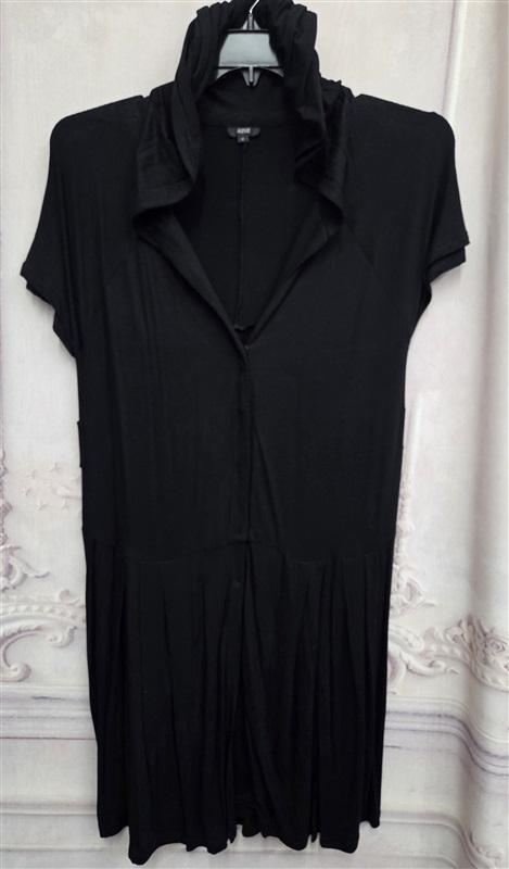 NWOT Anthropologie Aziz M Hoodie Black Button Up Mini Dress 131915