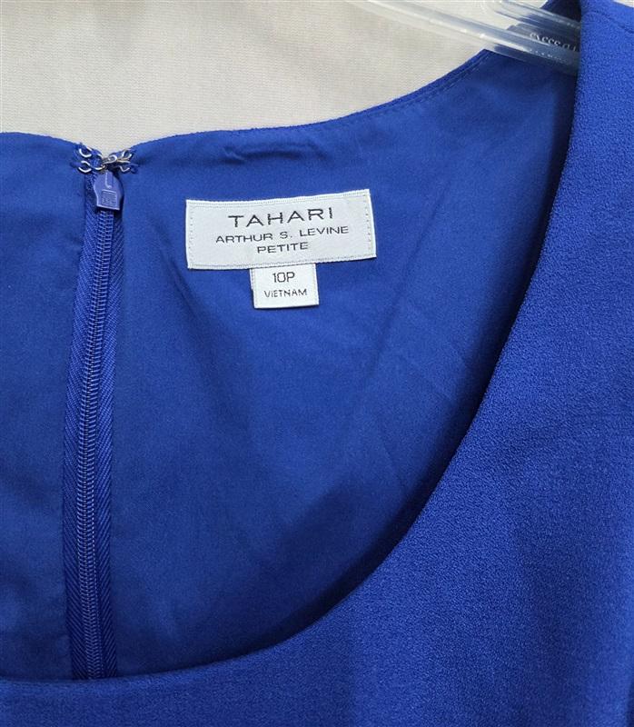 NWOT Tahari Arthur Levin 10P Sleeveless Tank Cobalt Blue Dress 131916