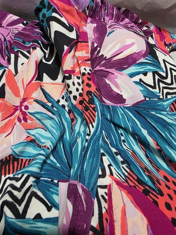 NWOT Maxine Of Hollywood 14 Multi Color Tiger Lily 1pc Swim Dress 131921