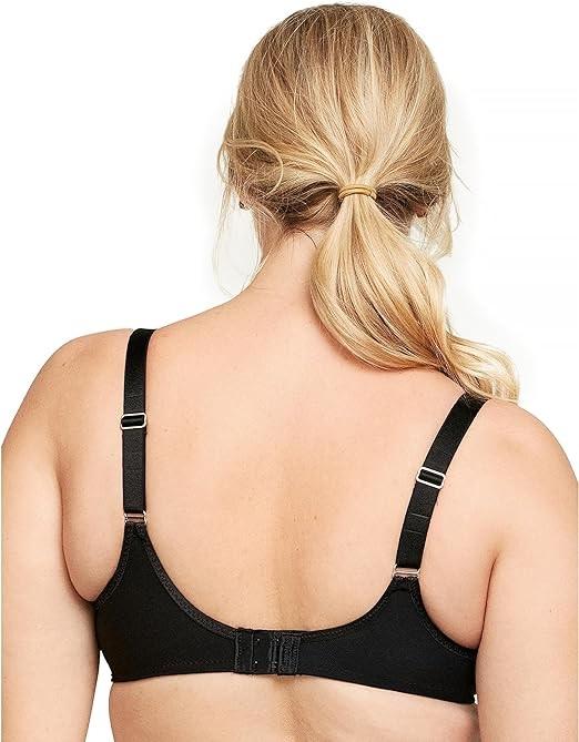 NWOT Glamorise 36F Lace Comfort Wonderwire Bra Underwire 9855 Black 131961