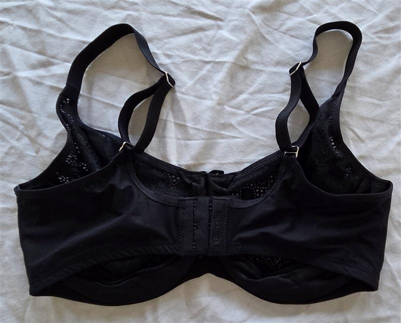 NWOT Glamorise 36F Lace Comfort Wonderwire Bra Underwire 9855 Black 131961