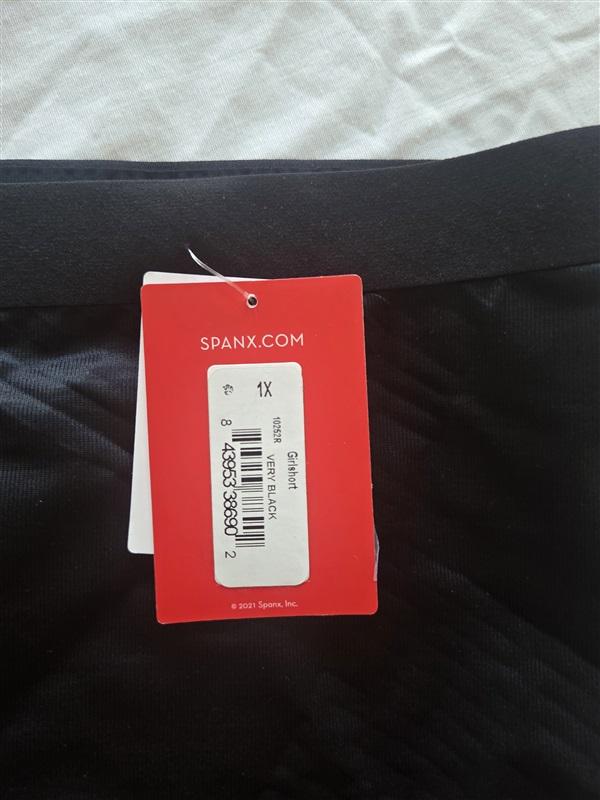 NWT SPANX Thinstincts 2.0 High-Waisted 1X Girl Shorts 10252R Black 131968