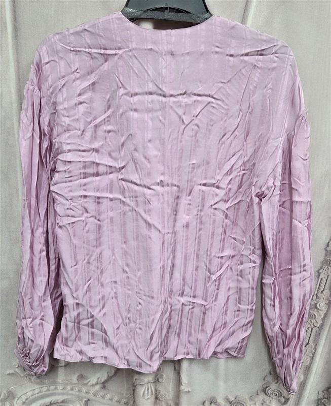 NWT Joie XS Cadmar Pink Satin Long Sleeve Button Down Blouse 131975