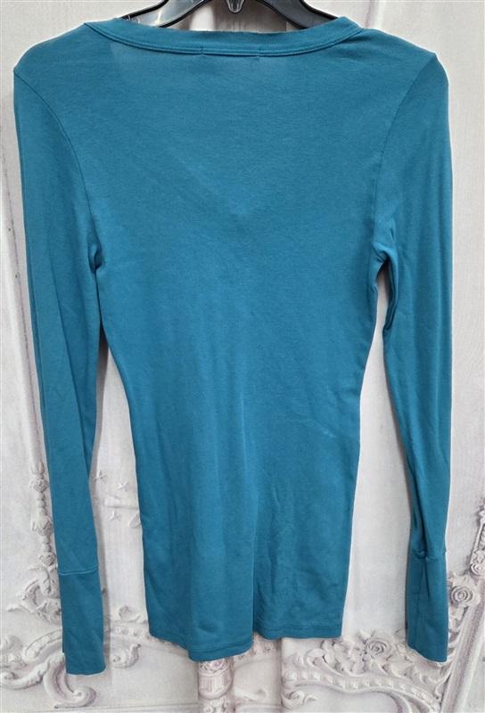NWOTD Michael Stars OS V Neck Molly Supima Cotton Long Sleeve T Shirt 131976