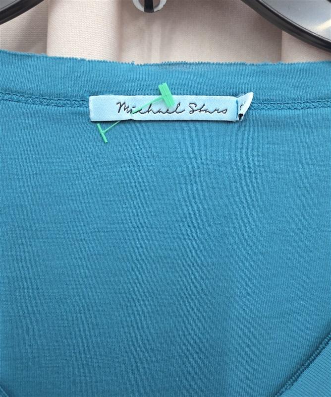 NWOTD Michael Stars OS V Neck Molly Supima Cotton Long Sleeve T Shirt 131976