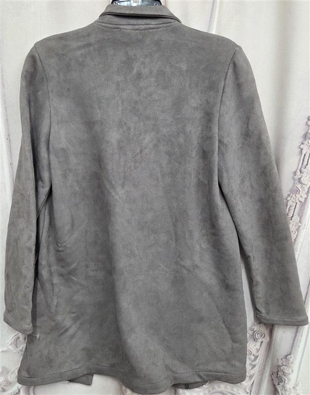 NWT Noir XS Ultra Suede Taupe Blazer Open Front Jacket 131978