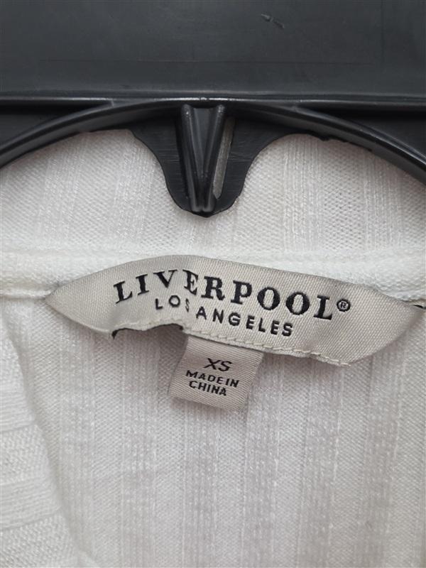 NWTD Liverpool XS MOCK NECK White LONG SLEEVE KNIT TOP 131980
