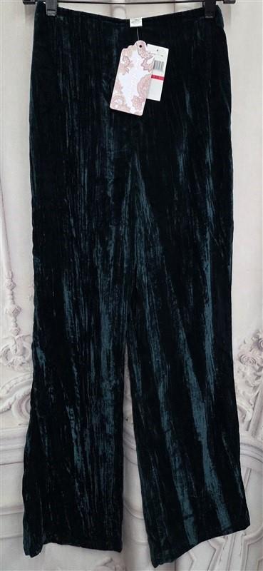 NWT Anthropologie Band of Free XS Green Crushed Velvet Pants 131981