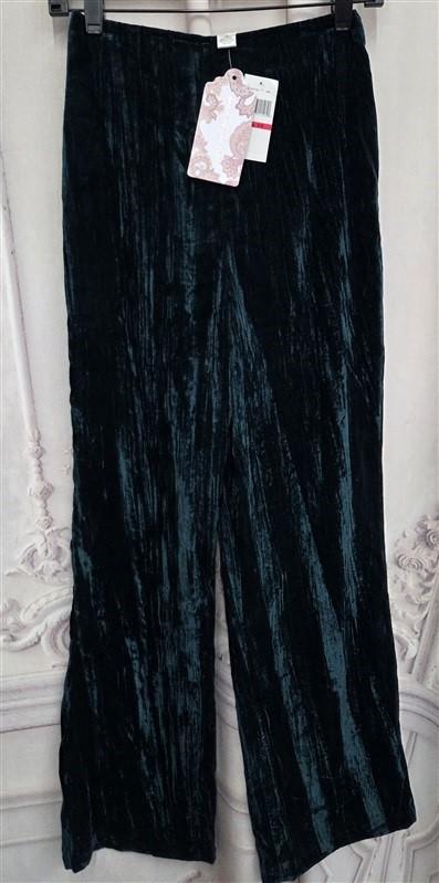 NWT Anthropologie Band of Free XS Green Crushed Velvet Pants 131981