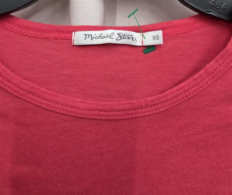 NWOT Michael Stars XS Long Sleeve Crew Neck Red T Shirt 131983