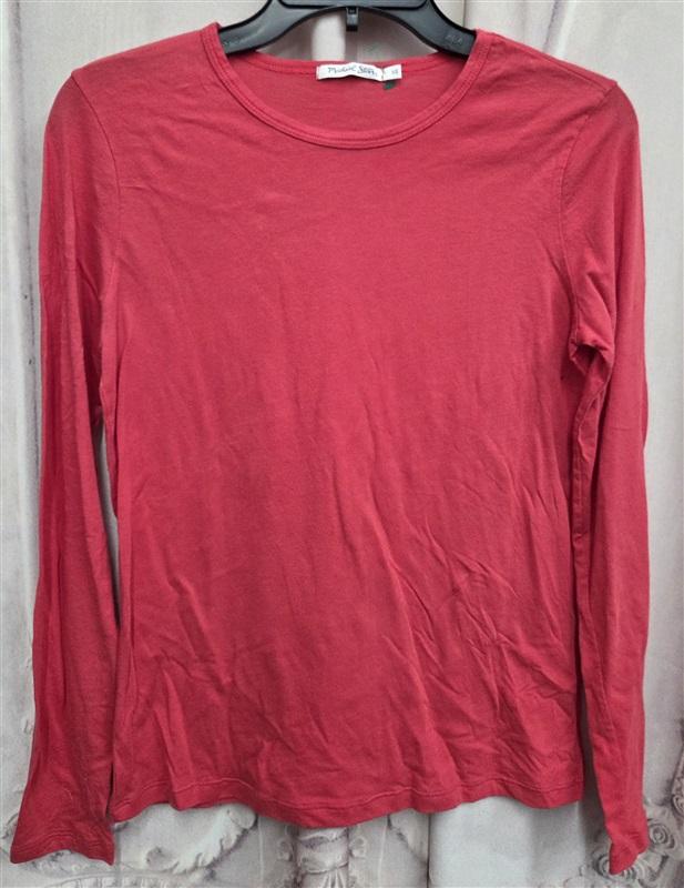 NWOT Michael Stars XS Long Sleeve Crew Neck Red T Shirt 131983