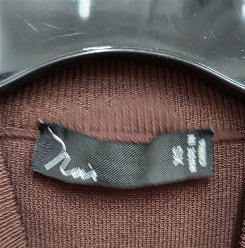 NWOT Noir XS Long Sleeve Peep Cut Out Brown Mock Neck Sweater 131992