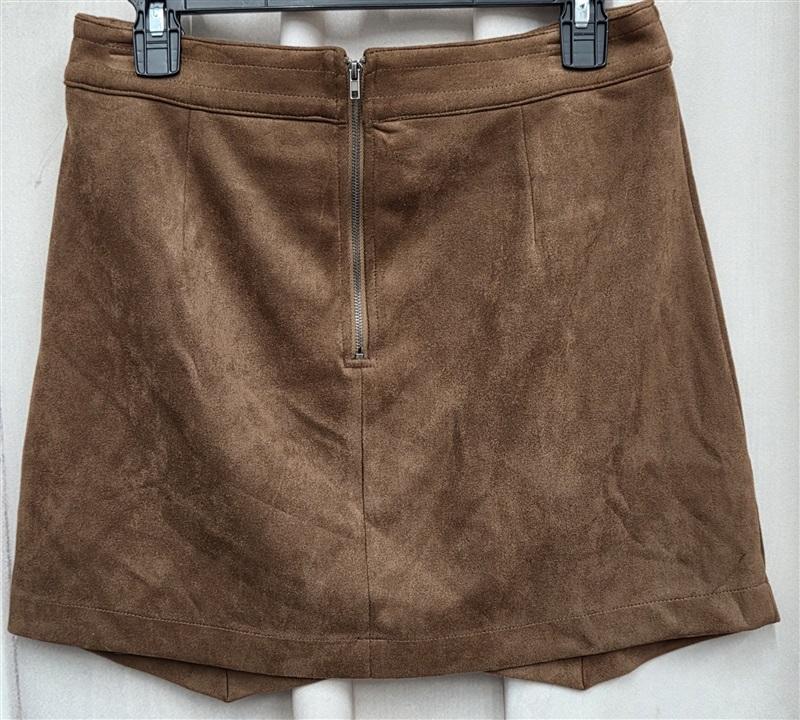 NWOT BB Dakota Steve Madden 10 Ultra Suede Mini Skirt Brown 132000
