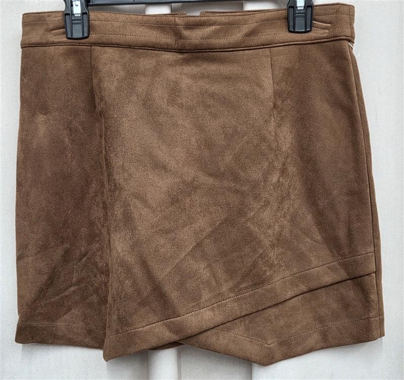 NWOT BB Dakota Steve Madden 10 Ultra Suede Mini Skirt Brown 132000