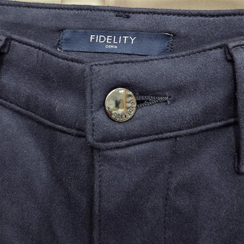 NWOT Fidelity Denim Taylor Straight Crop Suede City Sky Pants Blue 132001