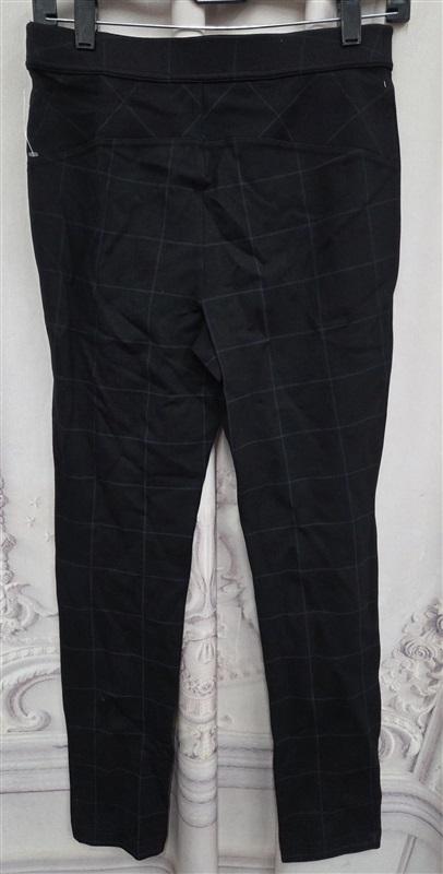 NWT Ava The label S Black Blue Plaid Black Pointe Pull On Pants 132002