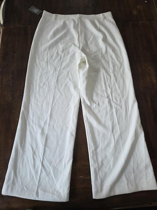 NWT Vince Camuto 14 Wide Leg White Dress Pants 132011
