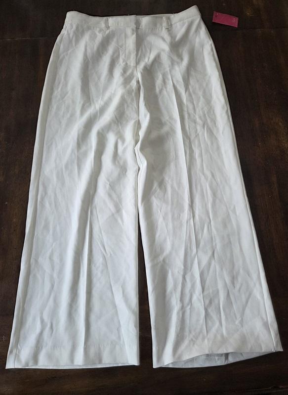 NWT Vince Camuto 14 Wide Leg White Dress Pants 132011