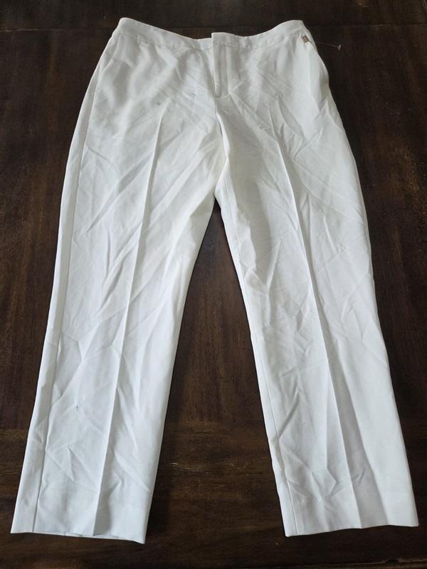 NWOTD Tommy Hilfiger 16 Wide Leg Solid Dress Pants White 132012