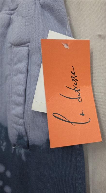 NWT La Detresse XS La Acid Drop Distressed Sweatpants Vinca Blue 132017