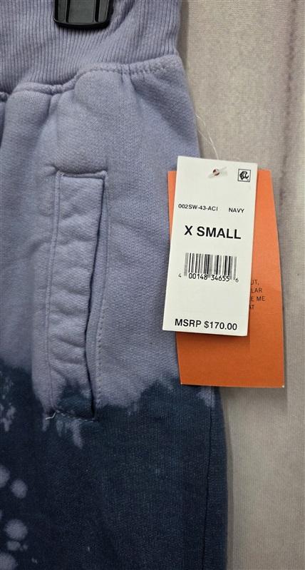 NWT La Detresse XS La Acid Drop Distressed Sweatpants Vinca Blue 132017