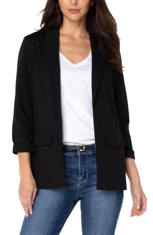 NWT Liverpool XS Boyfriend Blazer Princess Darts Black Jacket 132019