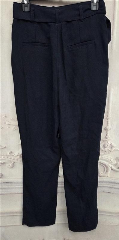 NWT Joie 4 Ianna Belted Ankle Pants Navy Blue Paperbag 132021