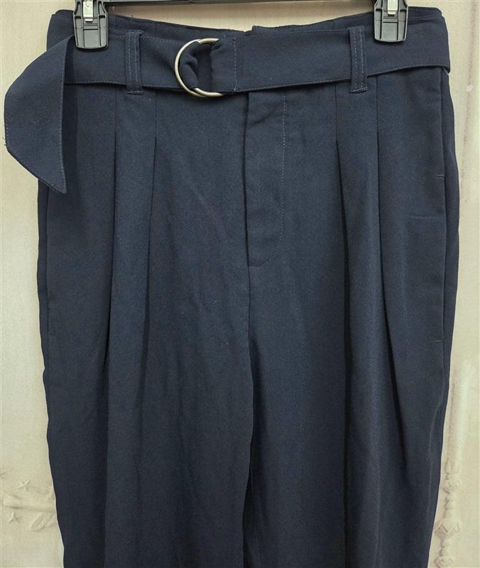 NWT Joie 4 Ianna Belted Ankle Pants Navy Blue Paperbag 132021