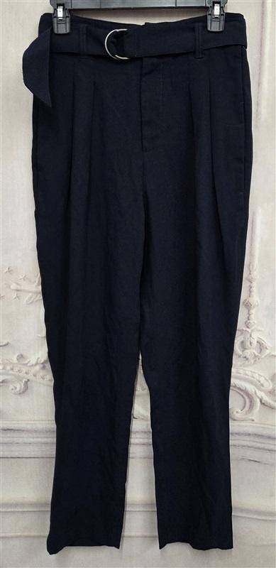 NWT Joie 4 Ianna Belted Ankle Pants Navy Blue Paperbag 132021