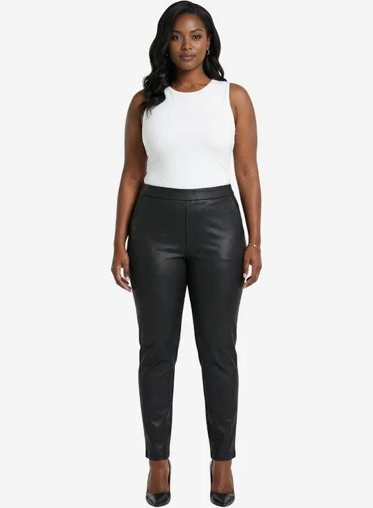 NWT Good American 0 Good Waist Flare Scuba Pants Chrome Gray 132026