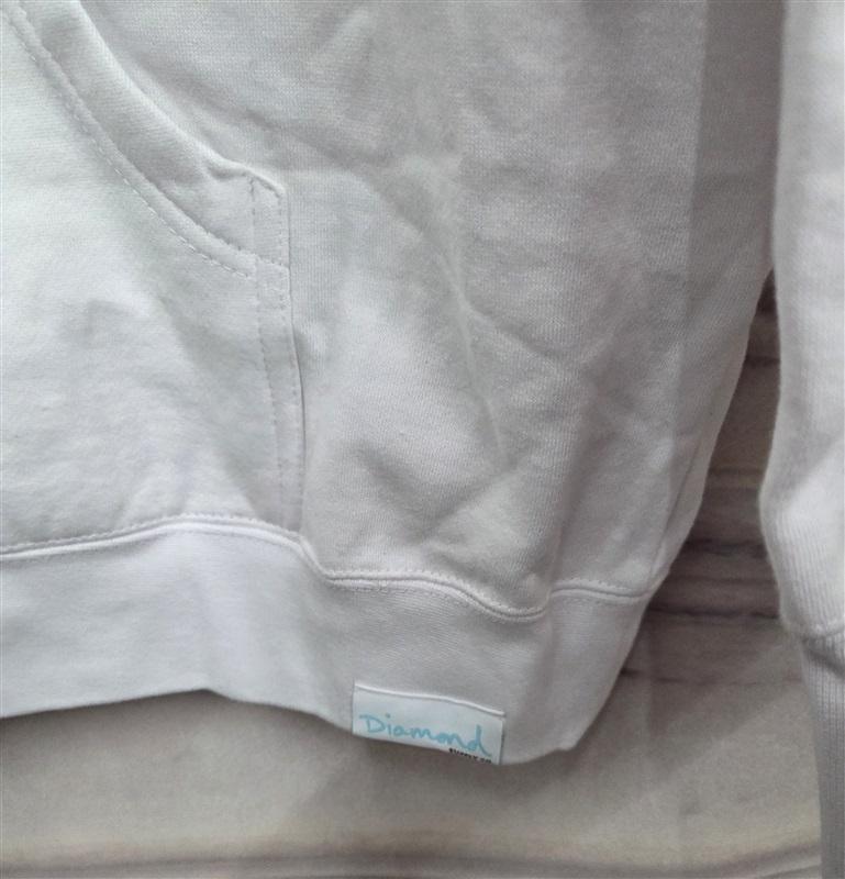 NWOT Diamond Supply XL White Red Hoodie Sweatshirt 132029
